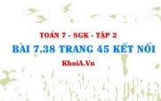 Bài 7.38 trang 45 Toán 7 Kết nối tri thức Tập 2